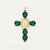 Precious stone cross pendant