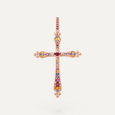 Pendentif Croix Rose