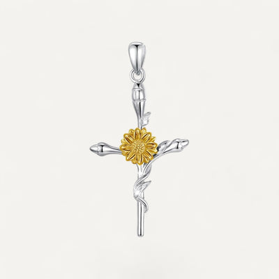 Pendentif Croix Tournesol