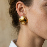Boucles d’Oreilles Croix Étoile Vintage