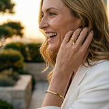 Bague Croix avec Chaîne Élégante