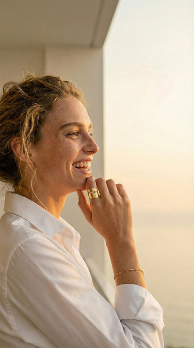 Bague Croix Lumina Dorée