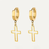 Boucles d'Oreilles Croix Simple