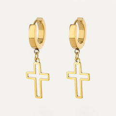 Boucles d'Oreilles Croix Simple