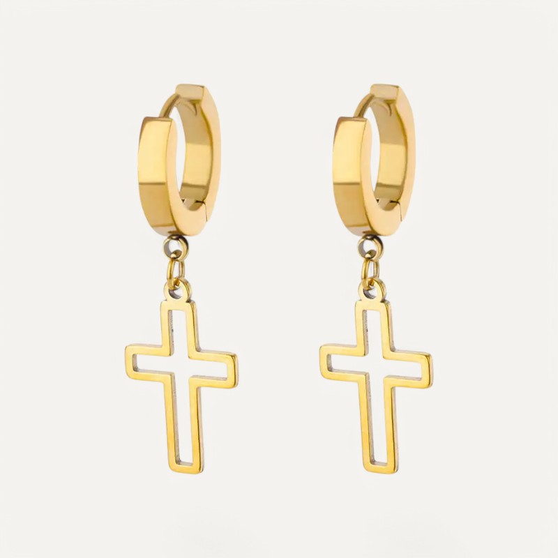 Simple Cross Earrings