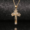 1 Zirconium Cross Pendant Necklace