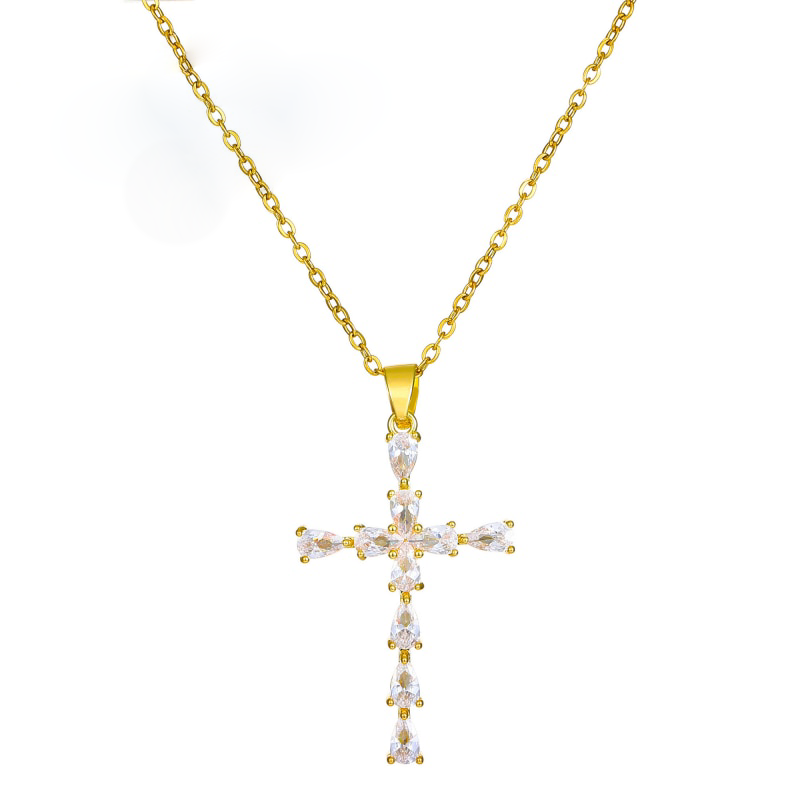 Women's Crystal Cross Necklace