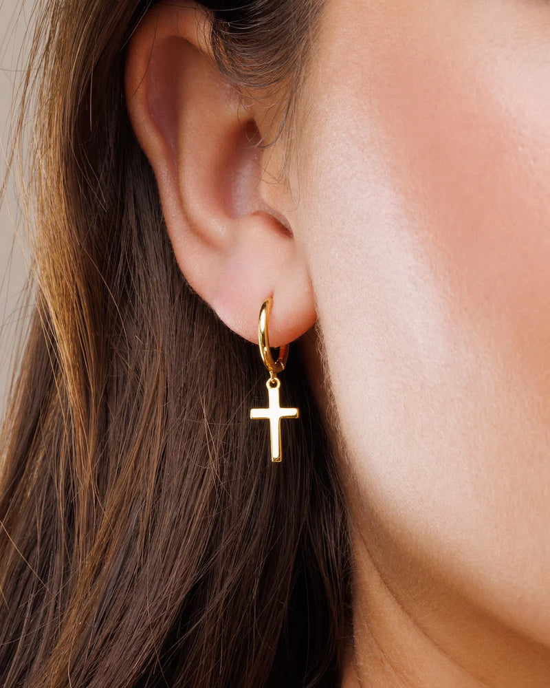 Boucles d'Oreilles Croix Divine