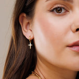 Boucles d'Oreilles Croix Divine