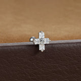 Boucle d'Oreille Croix avec Cristaux Étincelants