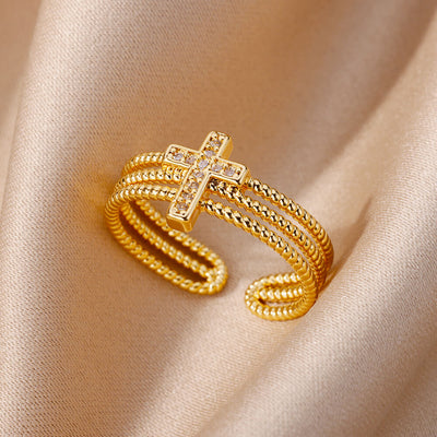 Cross Ring Adjustable Size