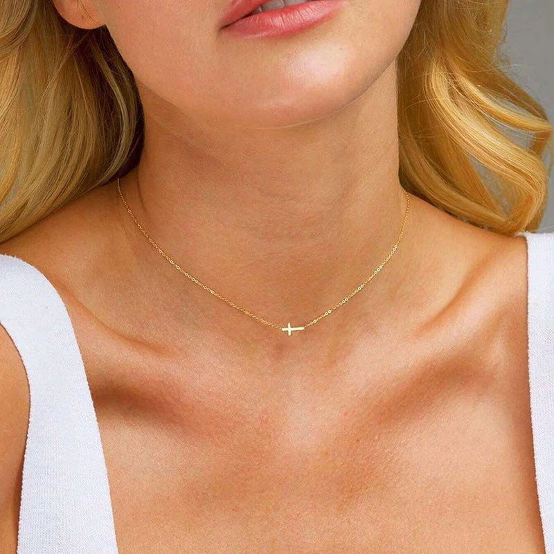 Collier Croix Fine