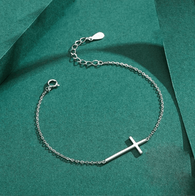 Silver Cross Bracelet for Women