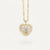 Collier Croix Cœur Vierge Doré Étincelant