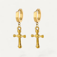 Ohrringe Kreuz Gold