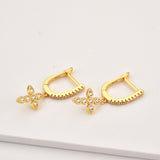 Boucles D'Oreilles Croix Pendante