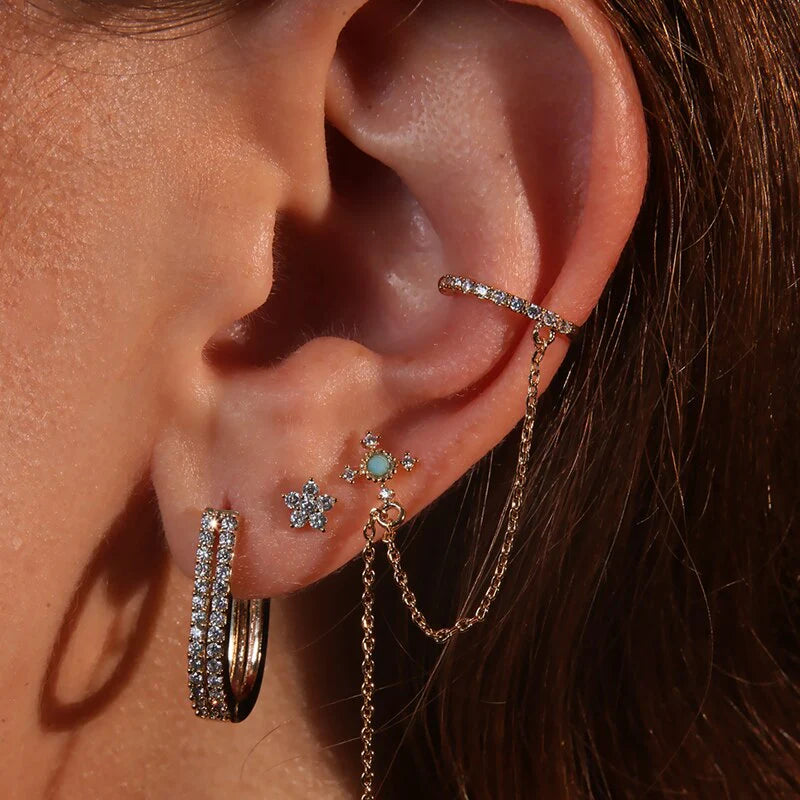 Cathare cross earrings