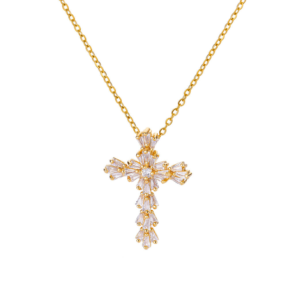 Zirconium Cross Necklace
