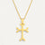 Collier Croix Apostolique en Acier Doré ou Argenté
