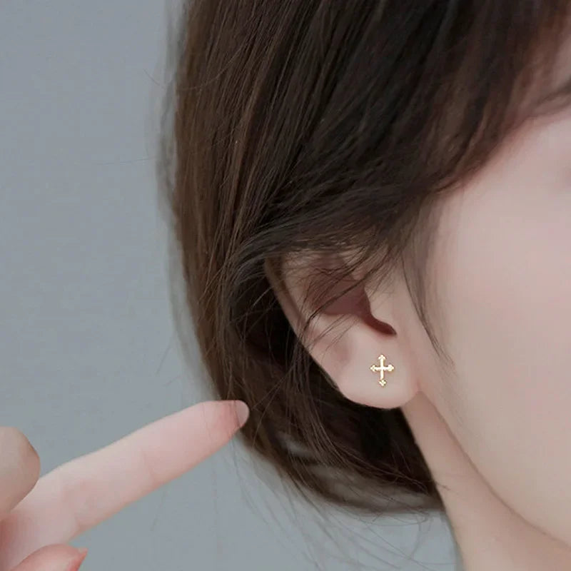 Divine cross earrings