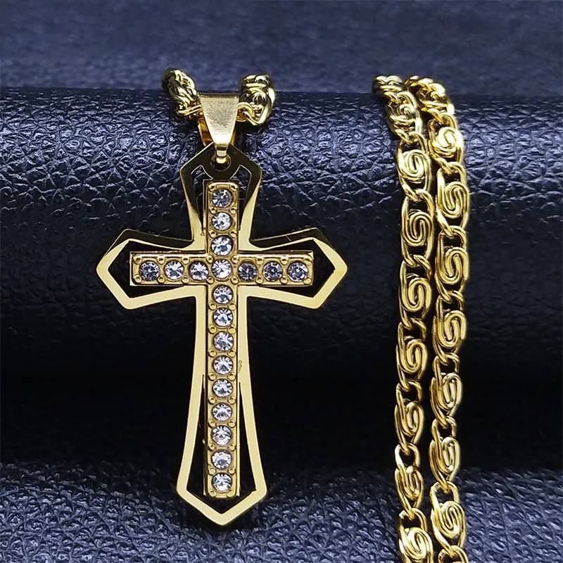 Collier Croix Catholique Homme