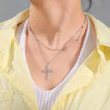 Collier Croix Inscription Jésus