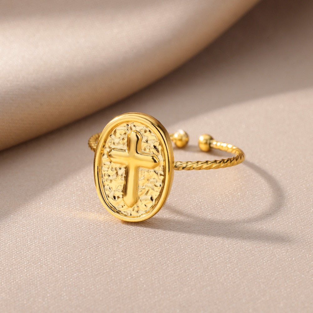 Bague Or Croix pour Femme