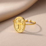 Gold Ring Cross for Women