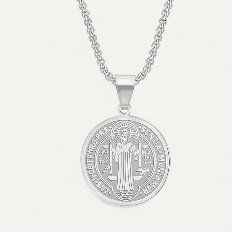 Collier Croix Médaille Saint Benoît