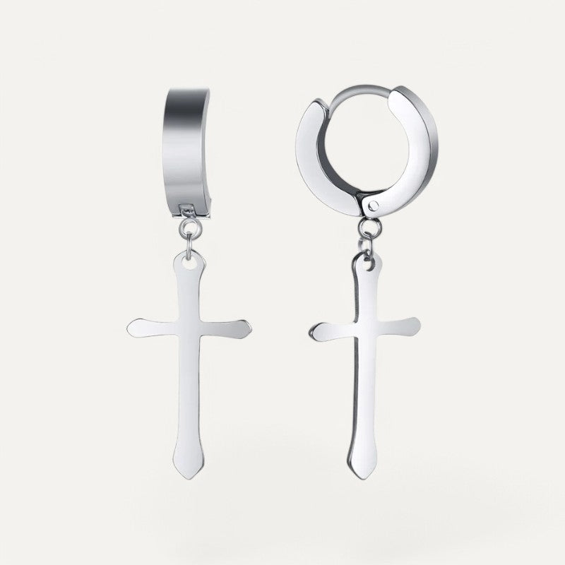Modern cross earrings