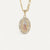 Collier Croix Vierge Marie Éclat Doré