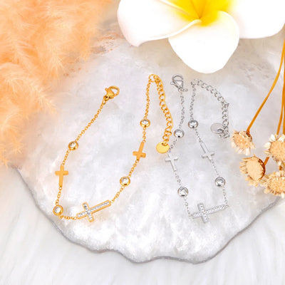 Bracelet Croix Brillant