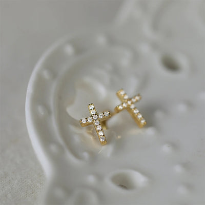 1 Zirconium Crystal Cross Piercing