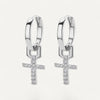 Boucles d'Oreilles Croix Brillance