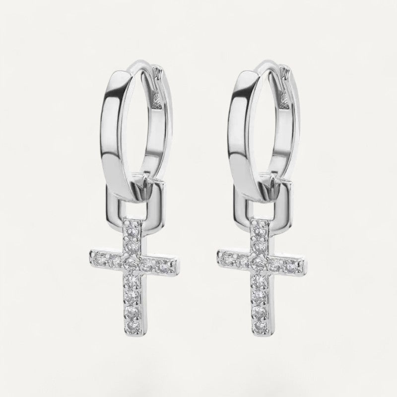 Brilliance Cross Earrings