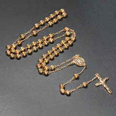 Cross rosary with pearls