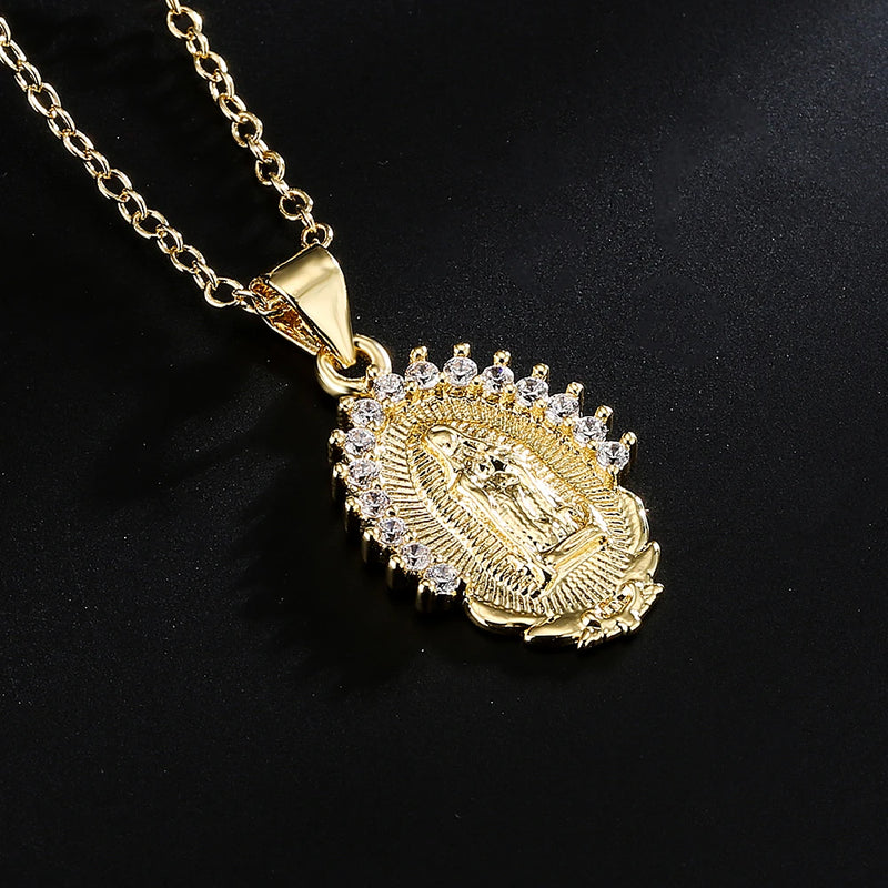 Collier Vierge Marie Doré