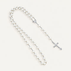 White stone rosary
