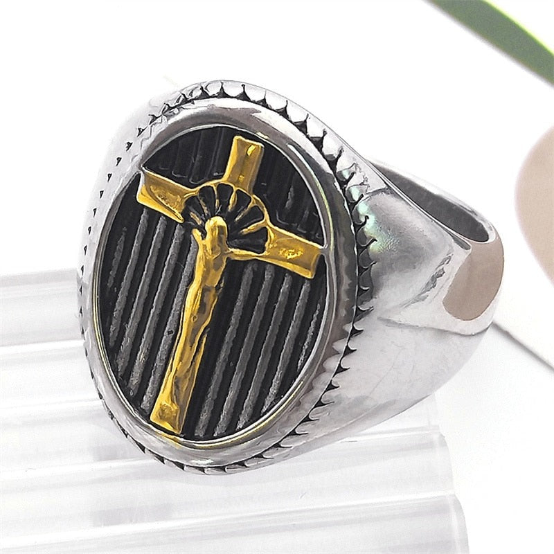 Chevalière Croix de Jésus