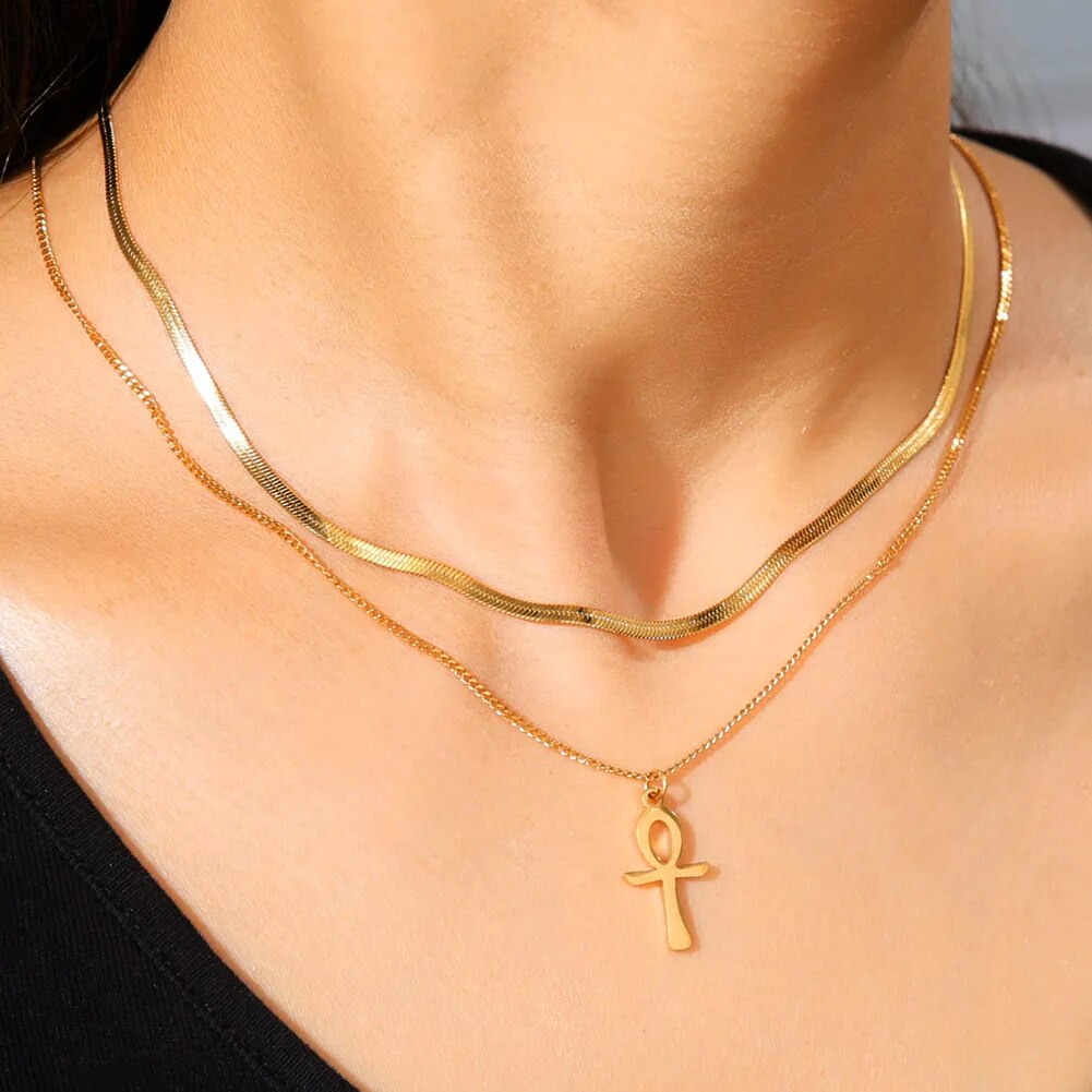 Ankh cross necklace