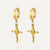 Boucles d'Oreilles Croix Florales