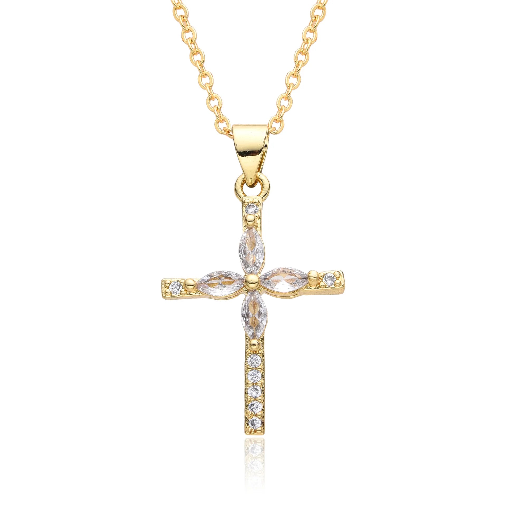 Collier Croix Cristalline