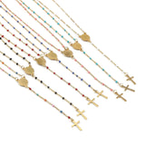 Collier Religieux à Pendentif Croix de la Vierge Marie