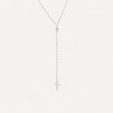 Steel cross necklace