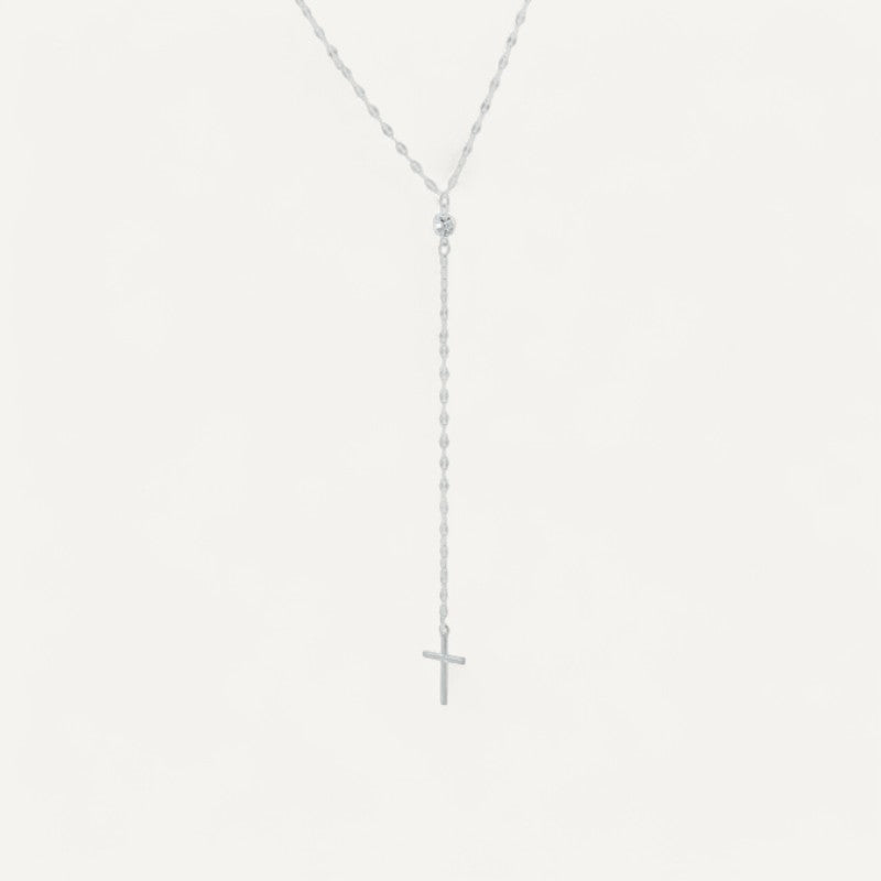 Steel cross necklace