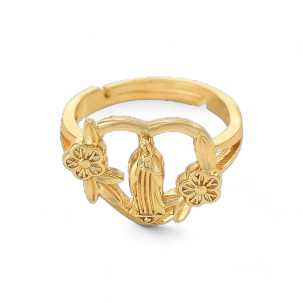 Bague Vierge Marie Fleurie