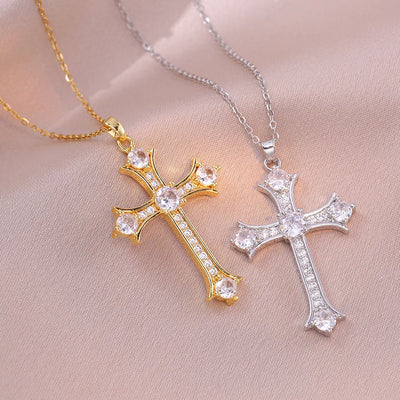 Chic Christliches Kreuz Halsband