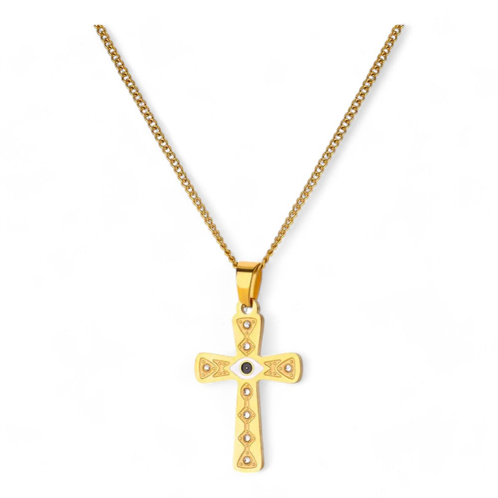 Collier Croix Dorée Brillante