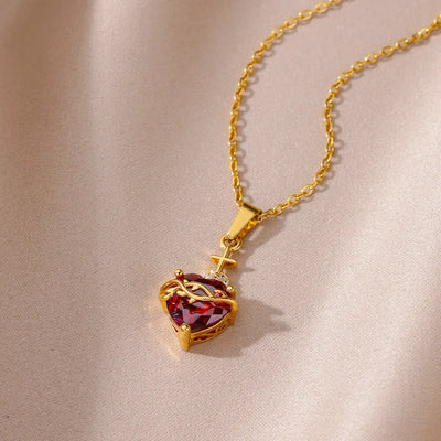 Sacred heart necklace