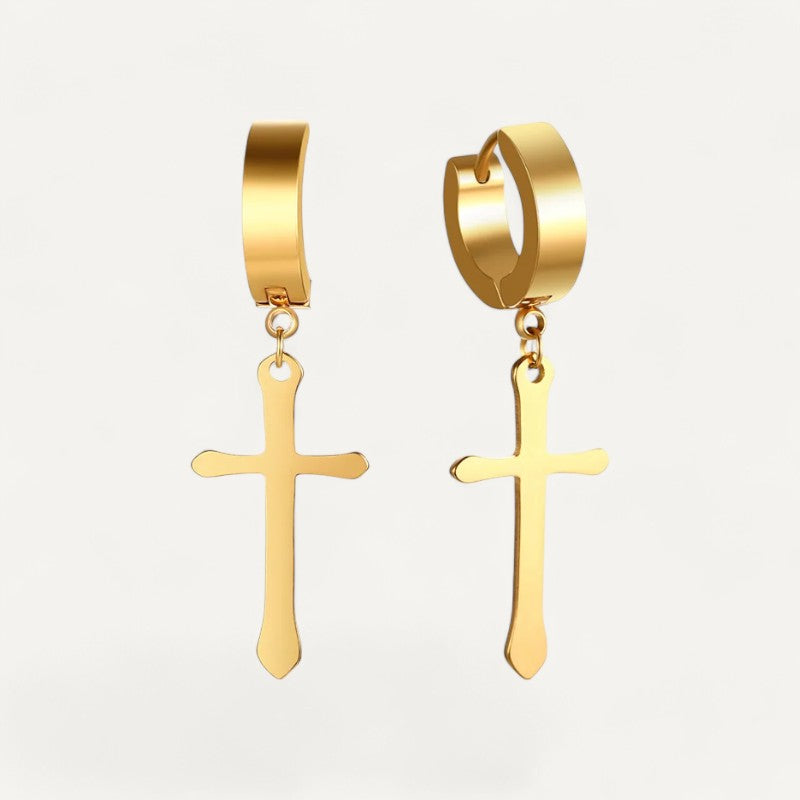 Boucles d'Oreilles Croix Modernes